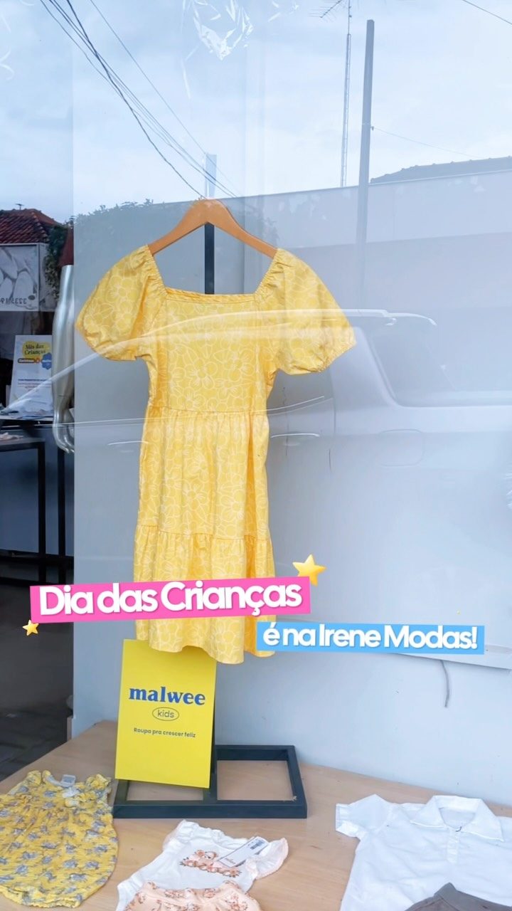 Vitrine Dia das Crianças com Malwee
